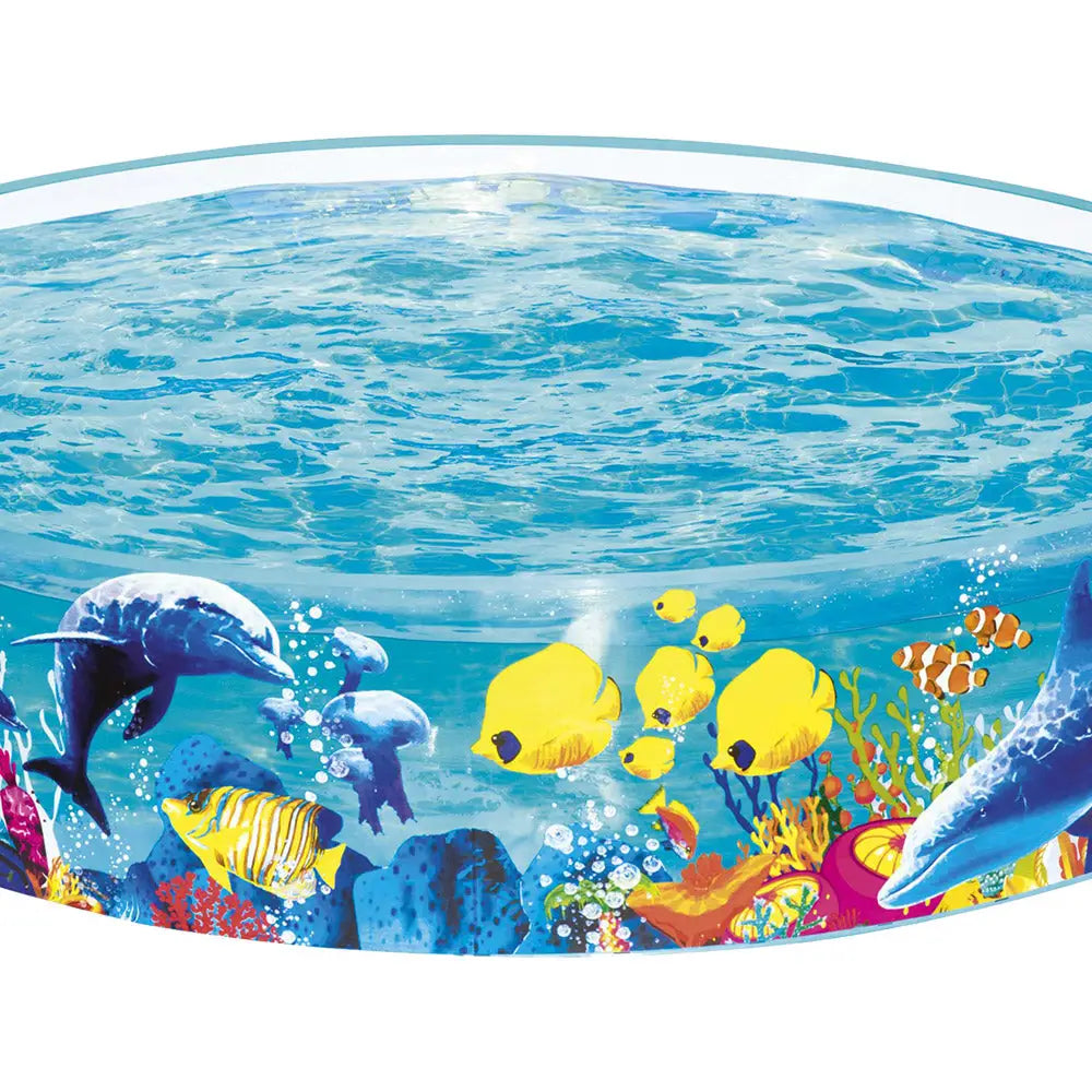 Bestway Kids Pool 183x38cm Round Above Ground Rigid Swimming Pools Undersea 946L - Home & Garden > Pool & Accessories >