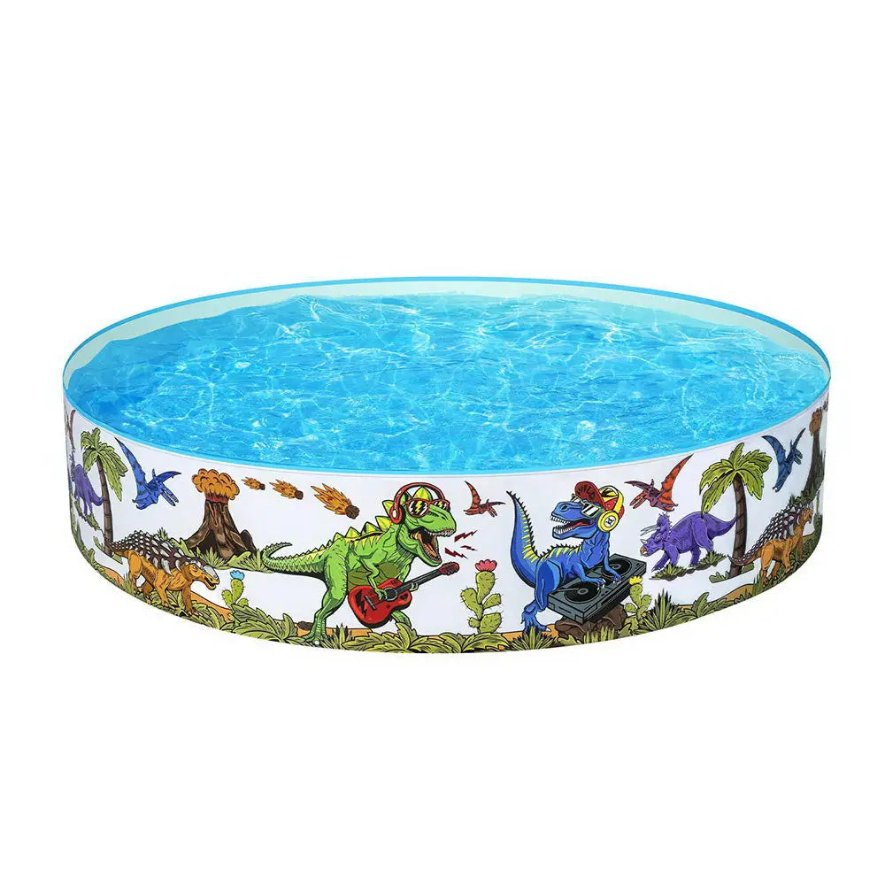 Bestway Kids Pool 183x38cm Round Above Ground Rigid Swimming Pools Dinosaur 946L - Home & Garden > Pool & Accessories >