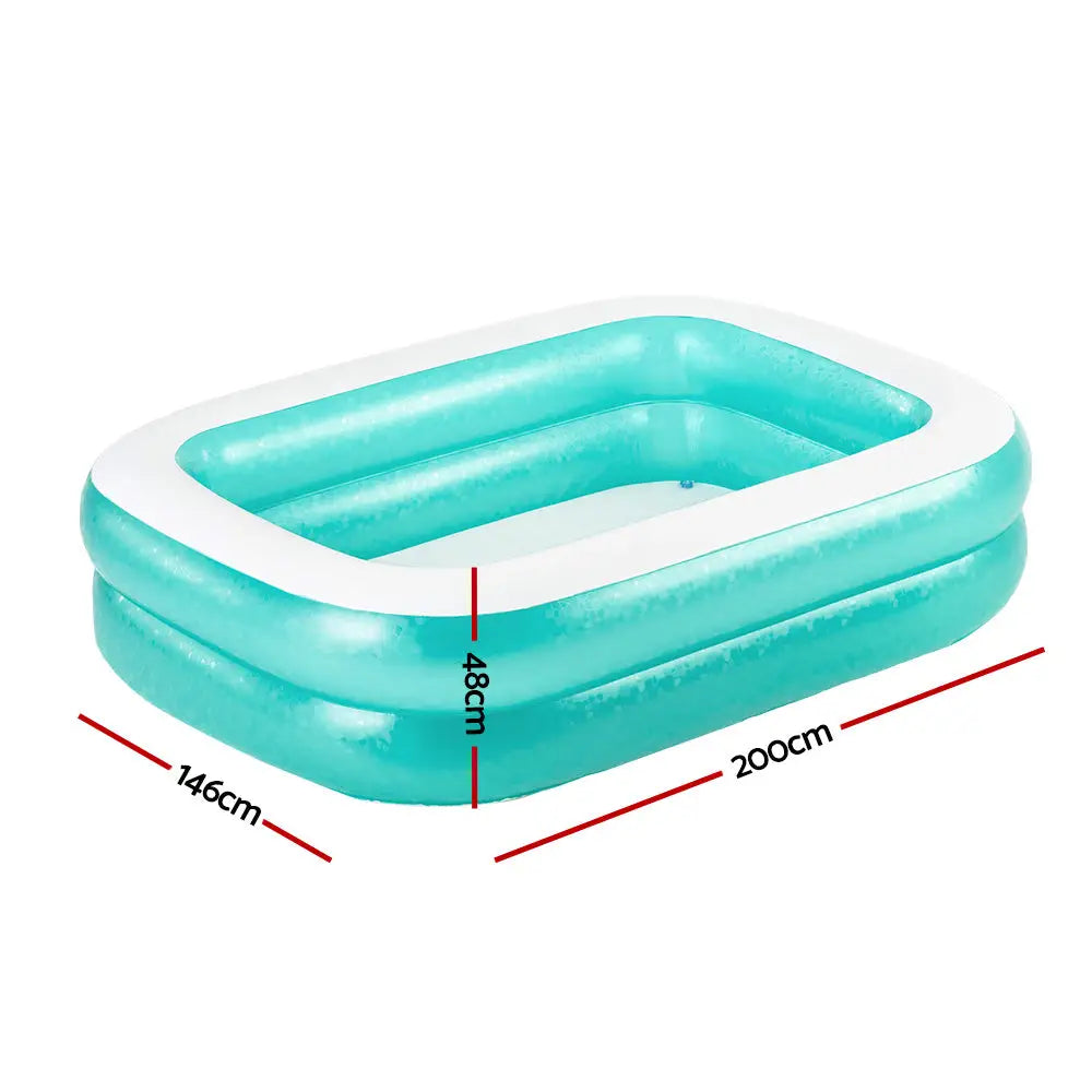 Bestway Kids Pool 200x146x48cm Inflatable Above Ground Swimming Pools 450L - Home & Garden > Pool & Accessories >
