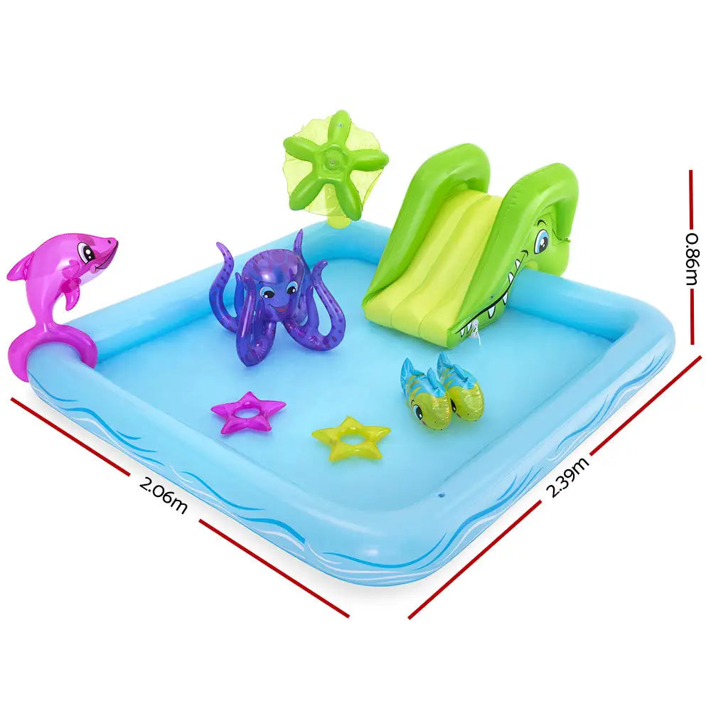 Bestway Kids Pool 239x206x86cm Inflatable Above Ground Swimming Play Pools 308L - Home & Garden > Pool & Accessories