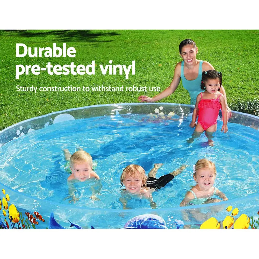 Bestway Kids Pool 244x46cm Round Above Ground Rigid Swimming Pools Undersea 2074L - Home & Garden > Pool & Accessories