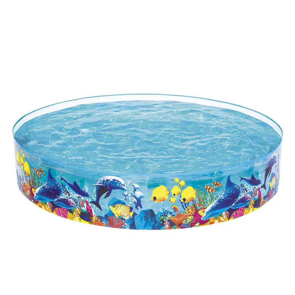 Bestway Kids Pool 244x46cm Round Above Ground Rigid Swimming Pools Undersea 2074L - Home & Garden > Pool & Accessories