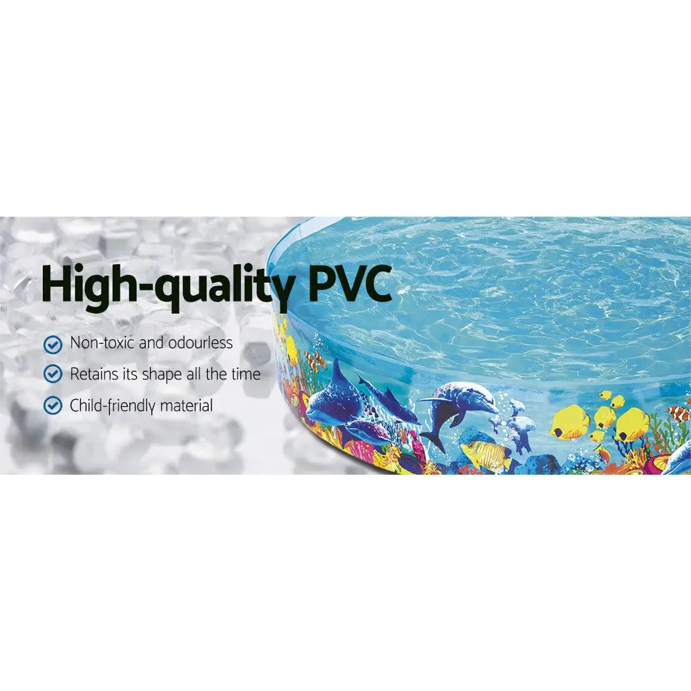 Bestway Kids Pool 244x46cm Round Above Ground Rigid Swimming Pools Undersea 2074L - Home & Garden > Pool & Accessories