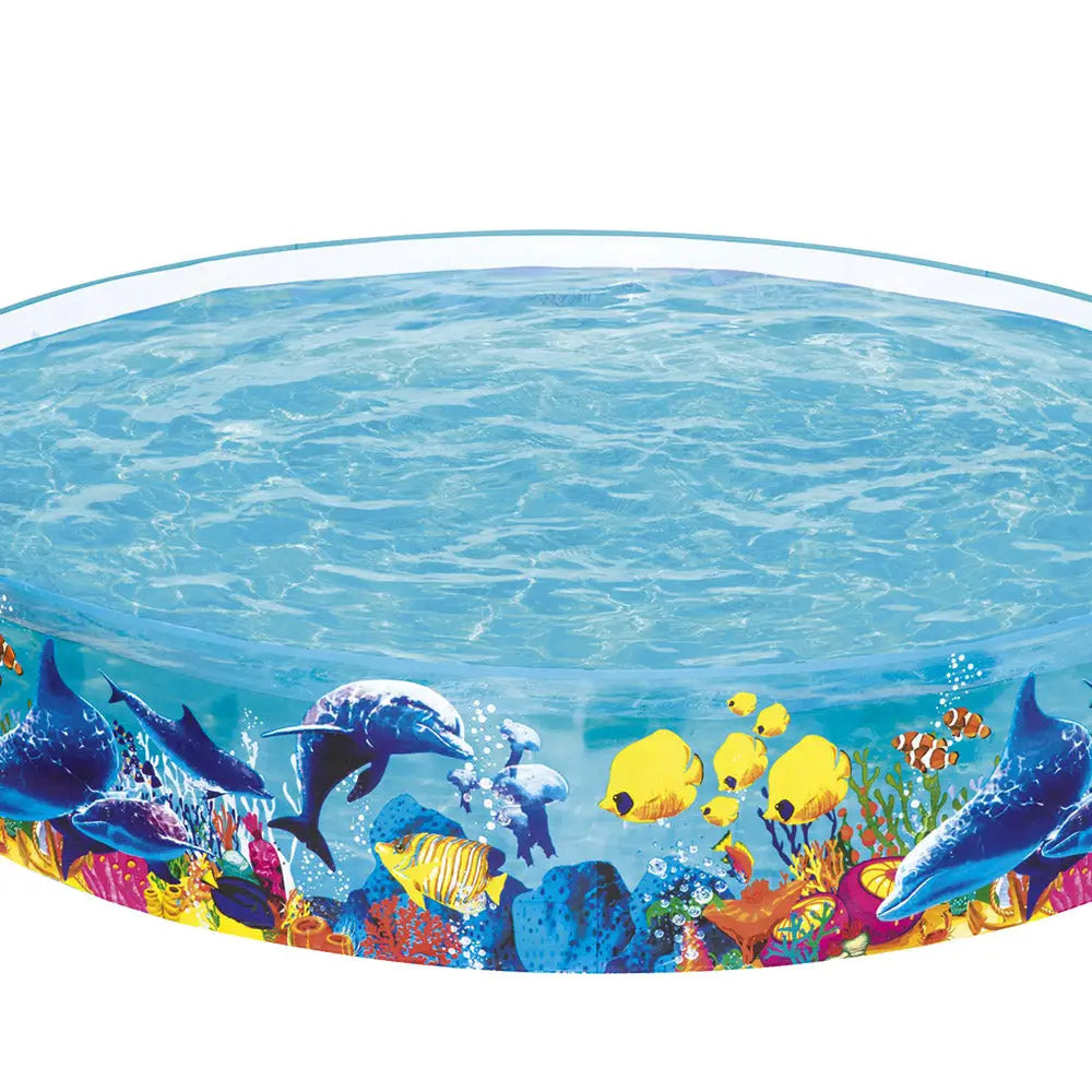 Bestway Kids Pool 244x46cm Round Above Ground Rigid Swimming Pools Undersea 2074L - Home & Garden > Pool & Accessories