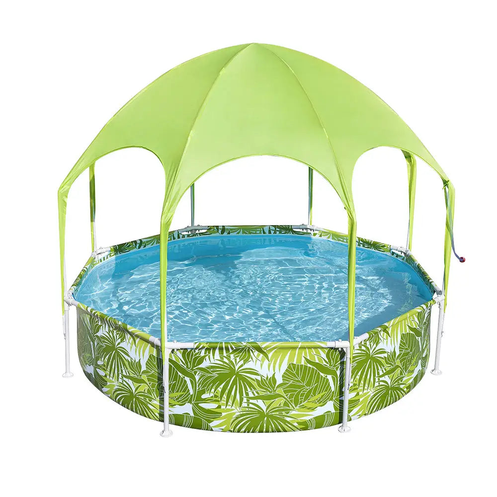Bestway Kids Pool 244x51cm Steel Frame Swimming Play Pools Canopy 1688L - Home & Garden > Pool & Accessories > Swimming