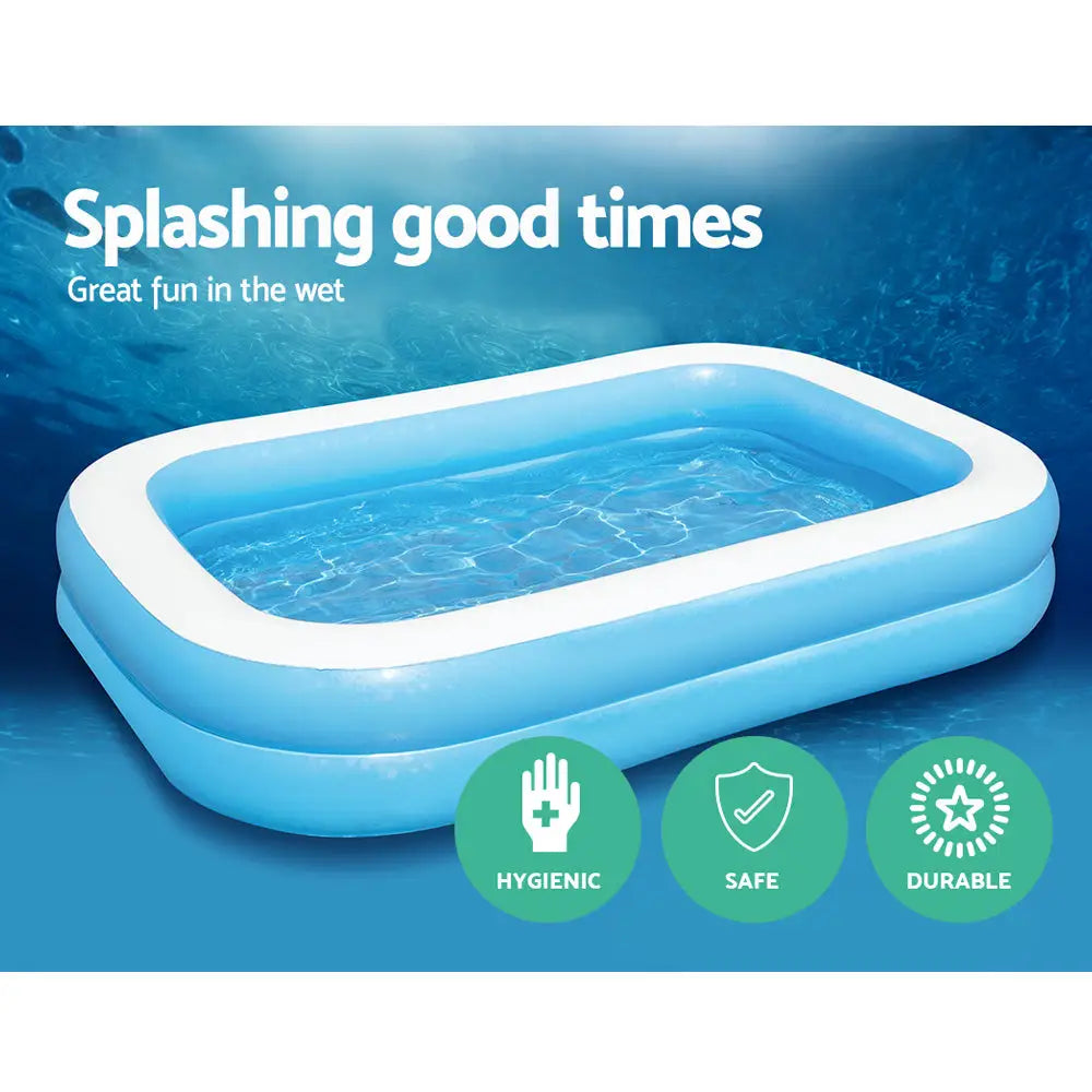 Bestway Kids Pool 262x175x51cm Inflatable Above Ground Swimming Pools 778L - Home & Garden > Pool & Accessories >