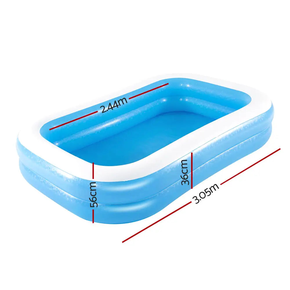 Bestway Kids Pool 262x175x51cm Inflatable Above Ground Swimming Pools 778L - Home & Garden > Pool & Accessories >