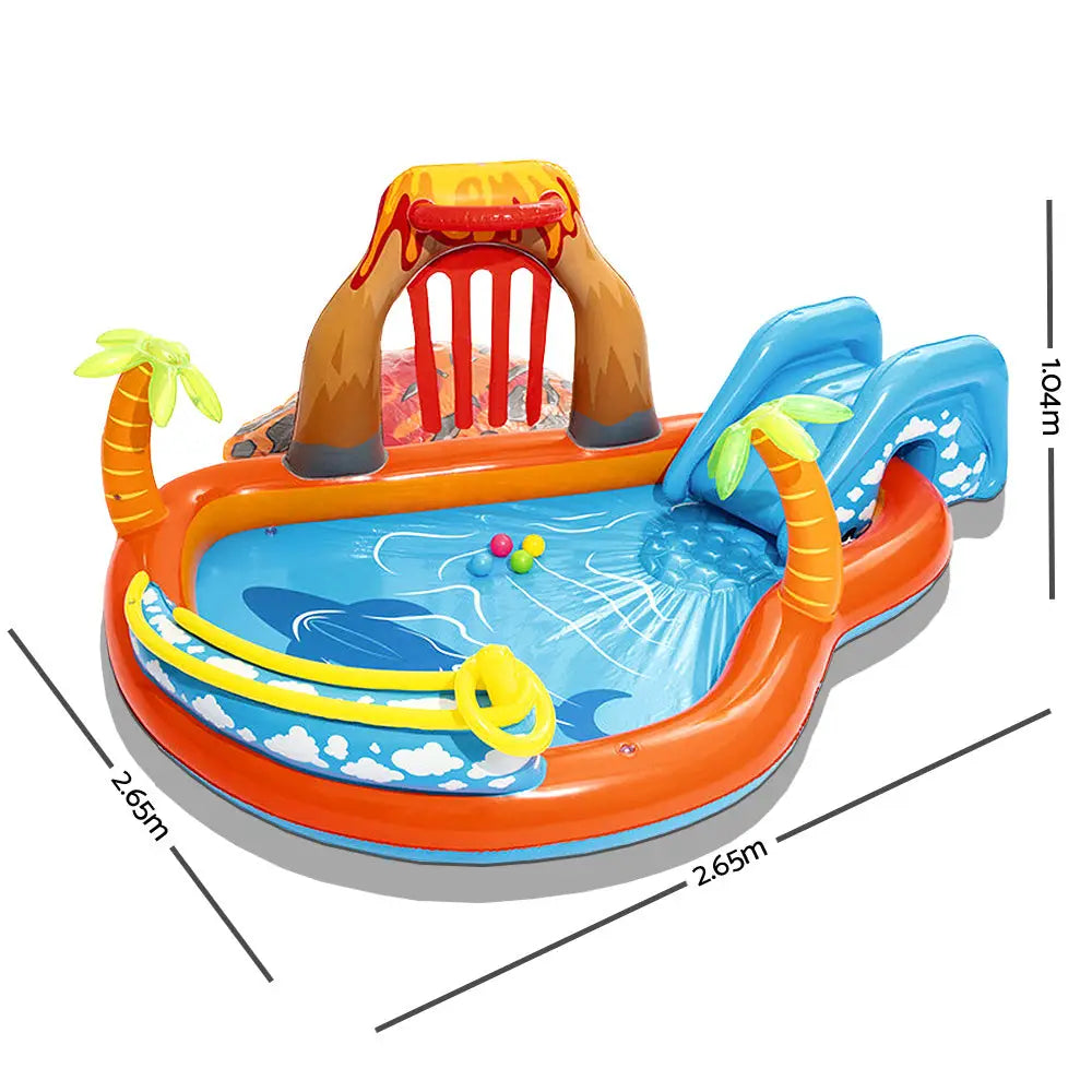 Bestway Kids Pool 265x265x104cm Inflatable Above Ground Swimming Play Pools 208L - Home & Garden > Pool & Accessories >