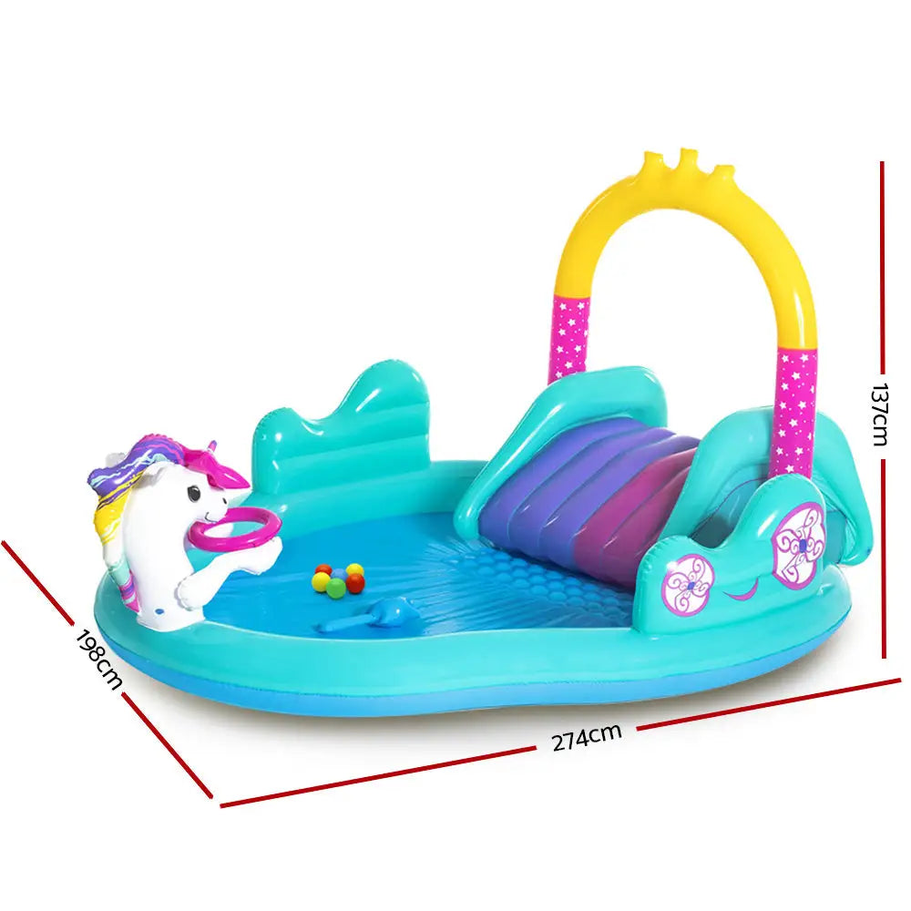 Bestway Kids Pool 274x198x137cm Inflatable Above Ground Swimming Play Pools 220L - Home & Garden > Pool & Accessories >