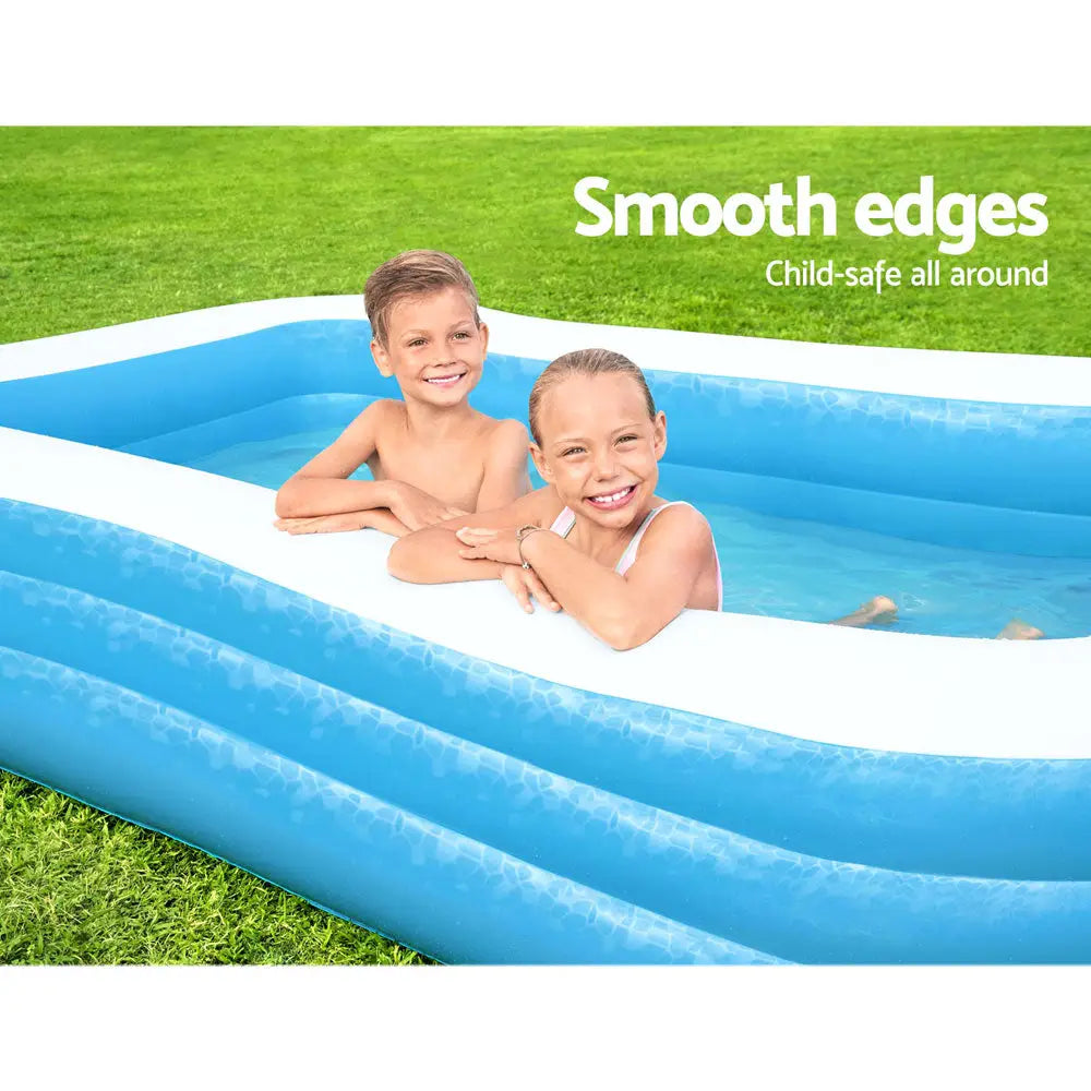 Bestway Kids Pool 305x183x56cm Inflatable Above Ground Swimming Pools 1161L - Home & Garden > Pool & Accessories >