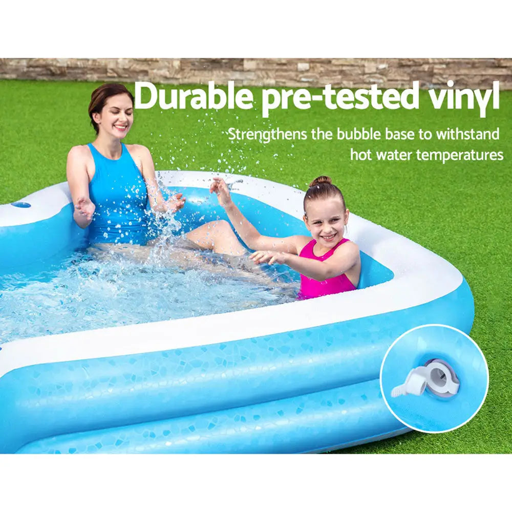 Bestway Kids Pool 305x274x46cm Inflatable Above Ground Swimming Pools 1207L - Home & Garden > Pool & Accessories >