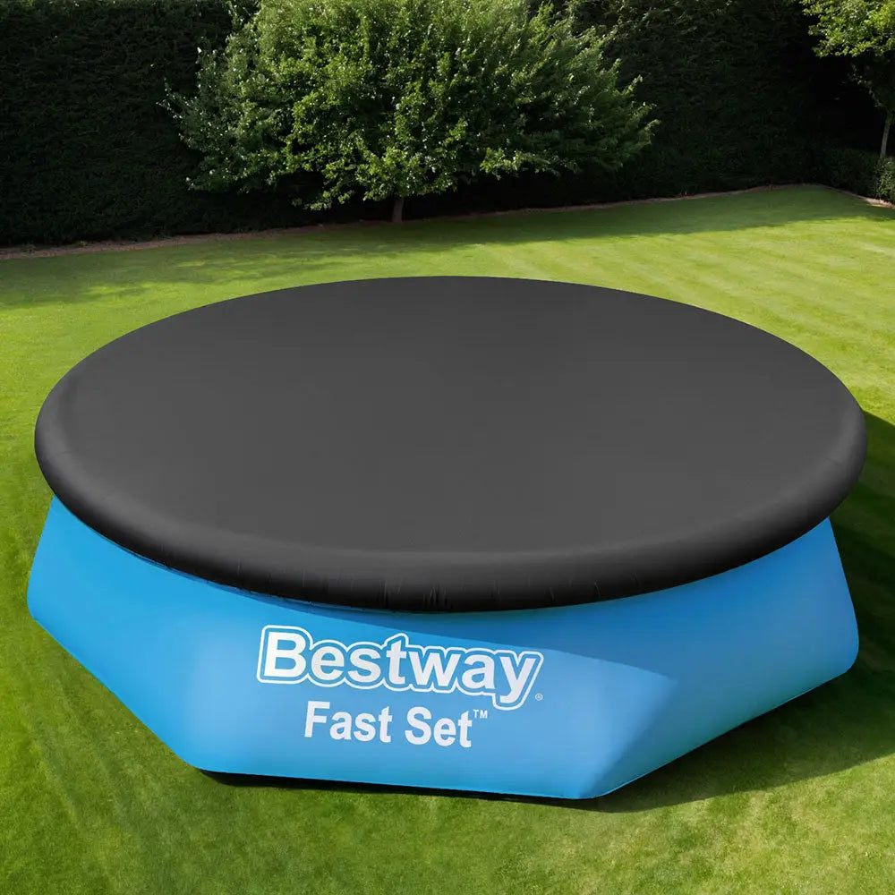 Bestway Pool Cover Fits 2.44m Above Ground Swimming Pool PVC Blanket - Home & Garden > Pool & Accessories > Pool Covers