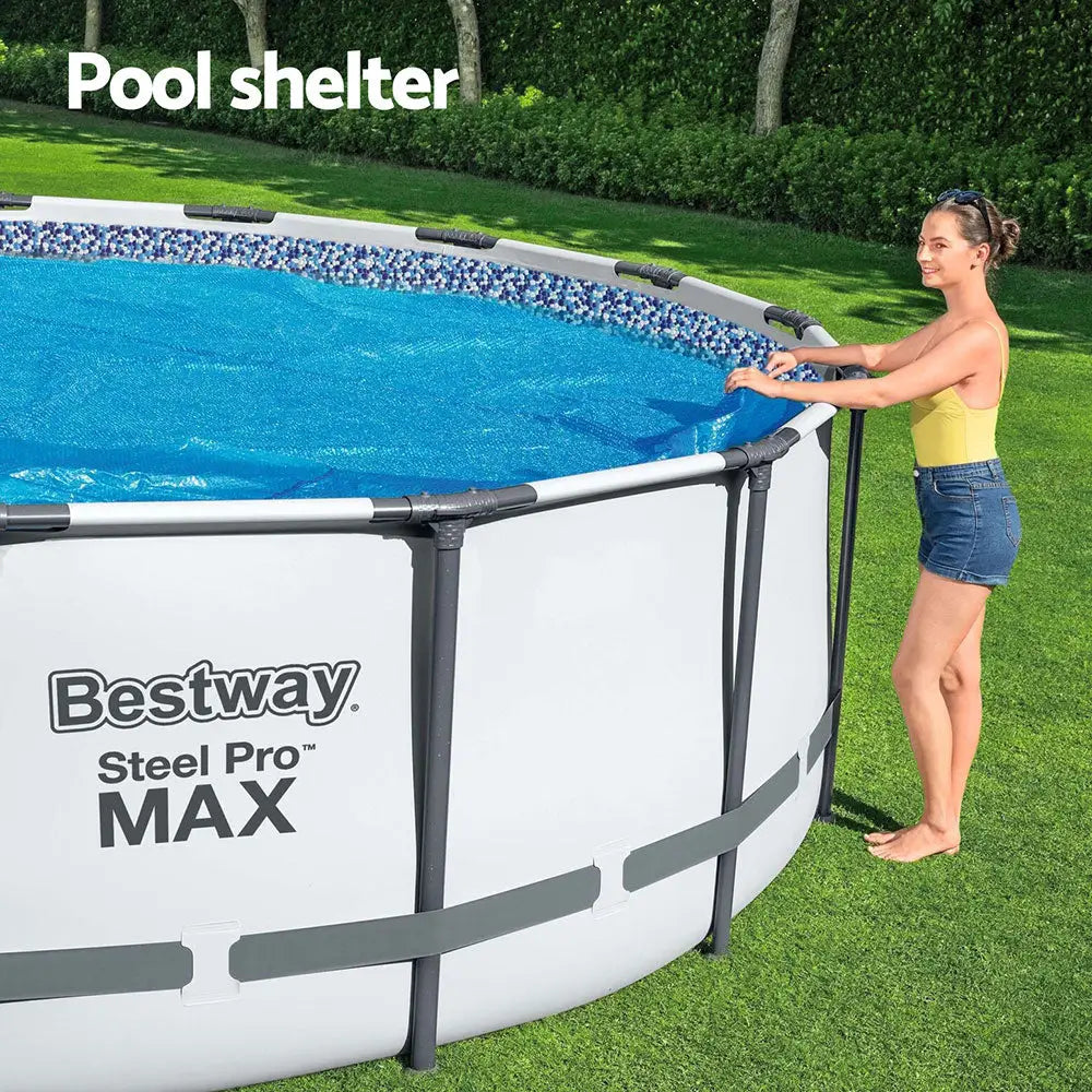 Bestway Pool Cover Solar Fits 4.17m Round Above Ground Swimming Pool Blanket - Home & Garden > Pool & Accessories >