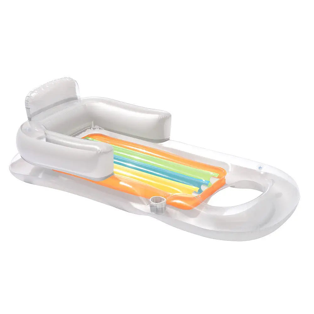 Bestway Pool Float Inflatable Lounge Seat Pillow Bed Cup Holder - Home & Garden > Pool & Accessories > Pool Toys &