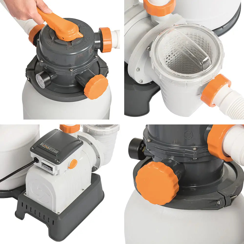 Bestway Pool Pump Sand Filter 2200GPH 8327L/H Pools Flowclear Filters - Home & Garden > Pool & Accessories > Swimming