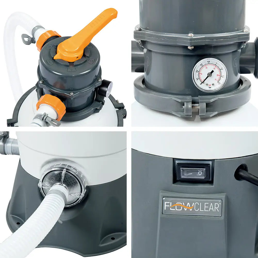 Bestway Pool Pump Sand Filter 800GPH 3028L/H Pools Flowclear Filters - Home & Garden > Pool & Accessories > Swimming