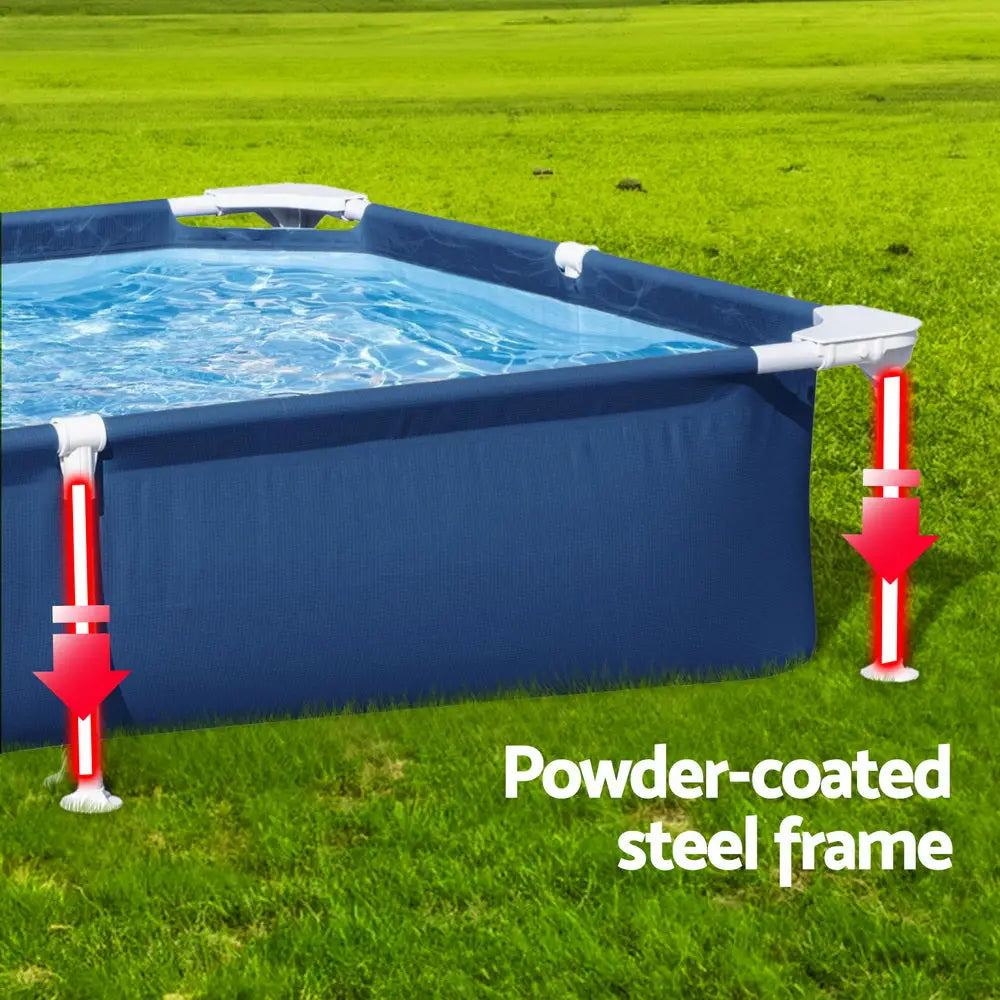 Bestway Swimming Pool 221x150x43cm Steel Frame Above Ground Pools 1200L - Home & Garden > Pool & Accessories > Swimming