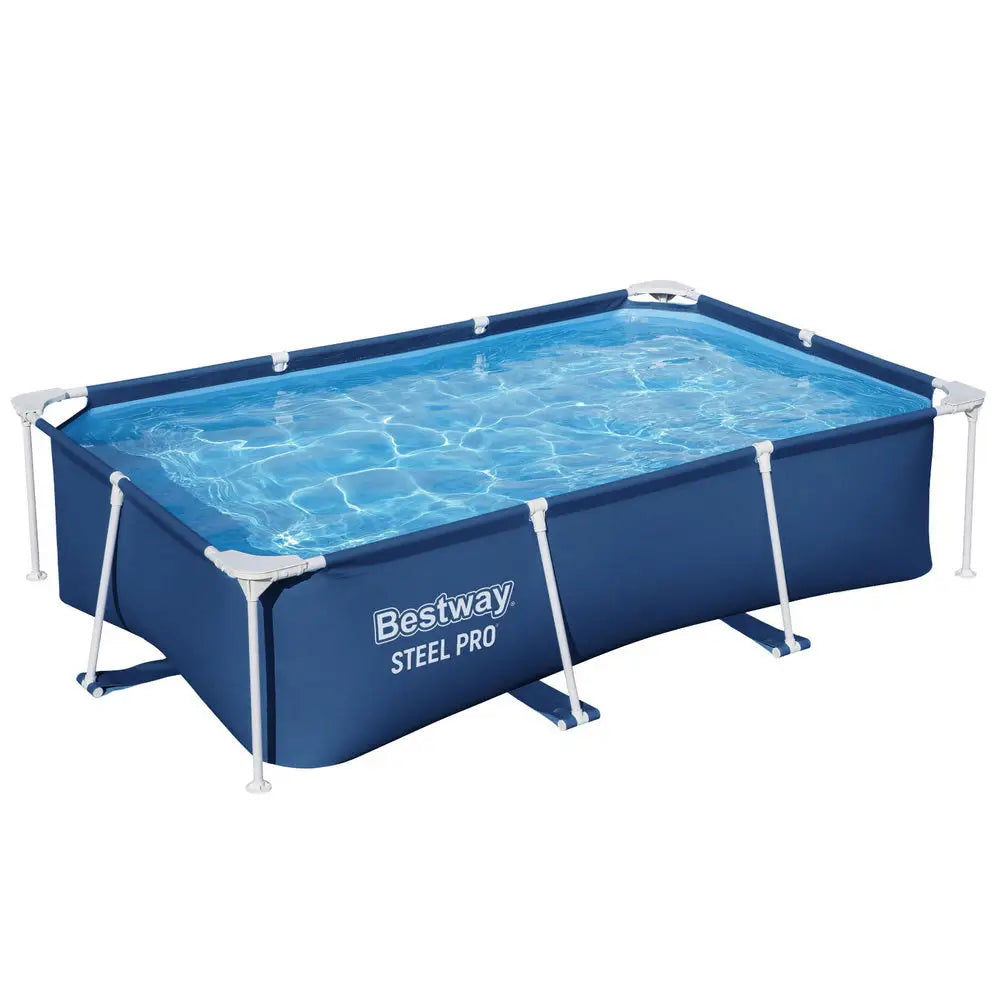 Bestway Swimming Pool 259x170x61cm Steel Frame Above Ground Pools 2300L - Home & Garden > Pool & Accessories > Swimming