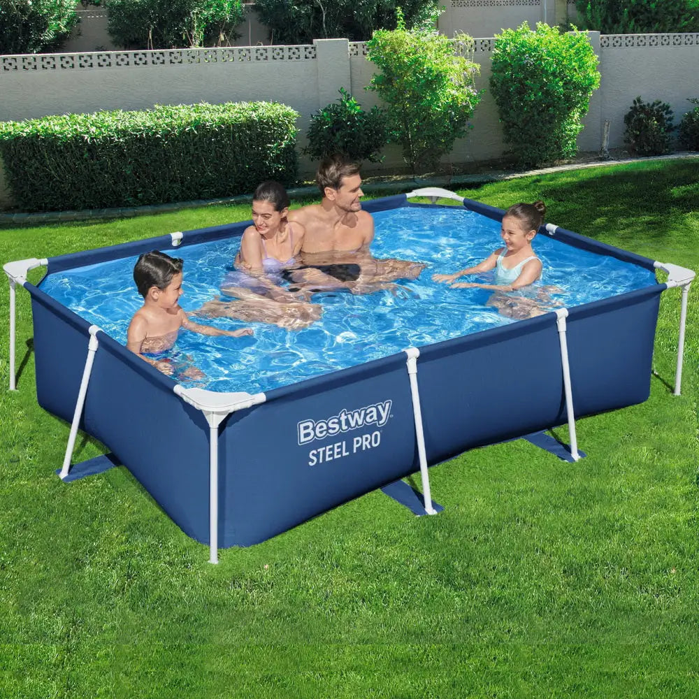 Bestway Swimming Pool 259x170x61cm Steel Frame Above Ground Pools 2300L - Home & Garden > Pool & Accessories > Swimming