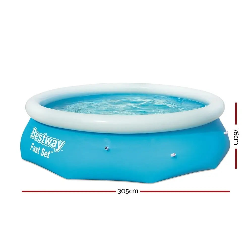 Bestway Swimming Pool 305x76cm Above Ground Round Inflatable Pools 3800L - Home & Garden > Pool & Accessories >