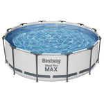 Bestway Swimming Pool 366x100cm Steel Frame Round Above Ground Pools w/ Filter Pump 9150L - Home & Garden > Pool &