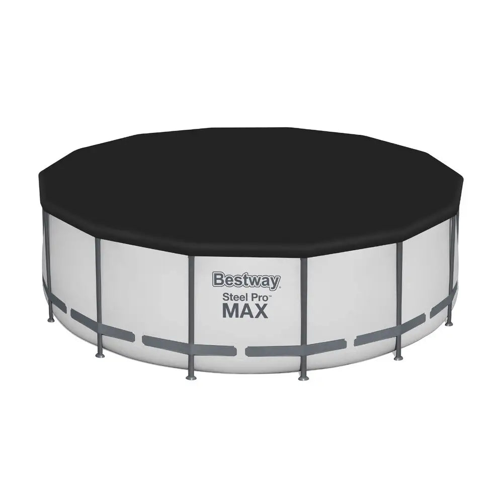 Bestway Swimming Pool 427x427x122cm Steel Frame Above Ground Pools Round Filter Pump Ladder - Home & Garden > Pool &