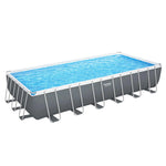 Bestway Swimming Pool 732x366x132cm Steel Frame Above Ground Pools Ladder 30045L - Home & Garden > Pool & Accessories >