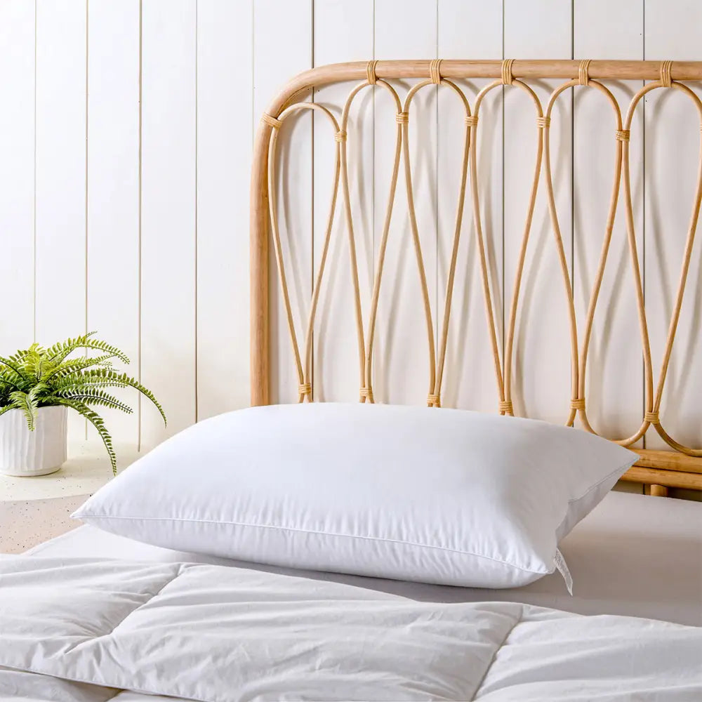 Bianca Natural Sleep White Bamboo Blend Medium Profile Pillow - Home & Garden > Bedding
