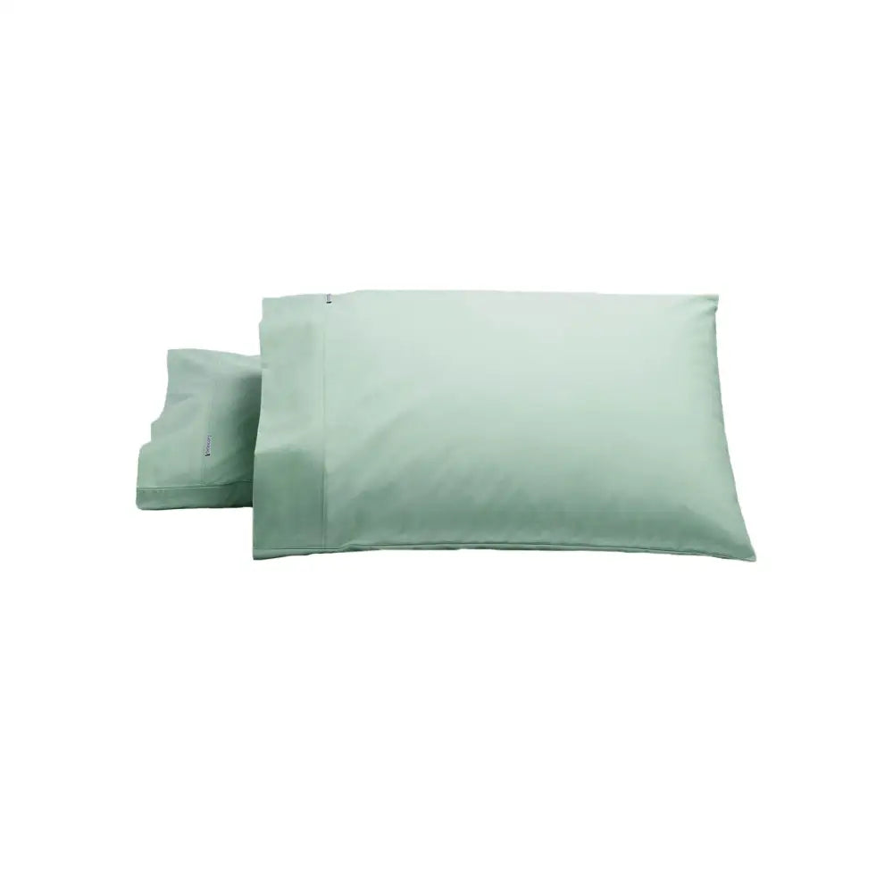 Bianca Pair of Heston Cotton Percale Standard Pillowcases Sage - Home & Garden > Bedding > Pillowcases