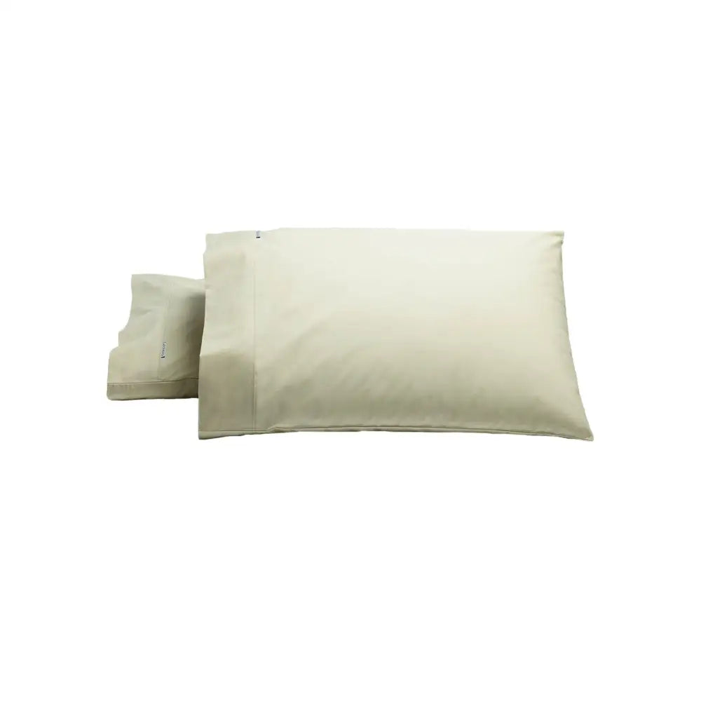 Bianca Pair of Heston Cotton Percale Standard Pillowcases Stone - Home & Garden > Bedding > Pillowcases