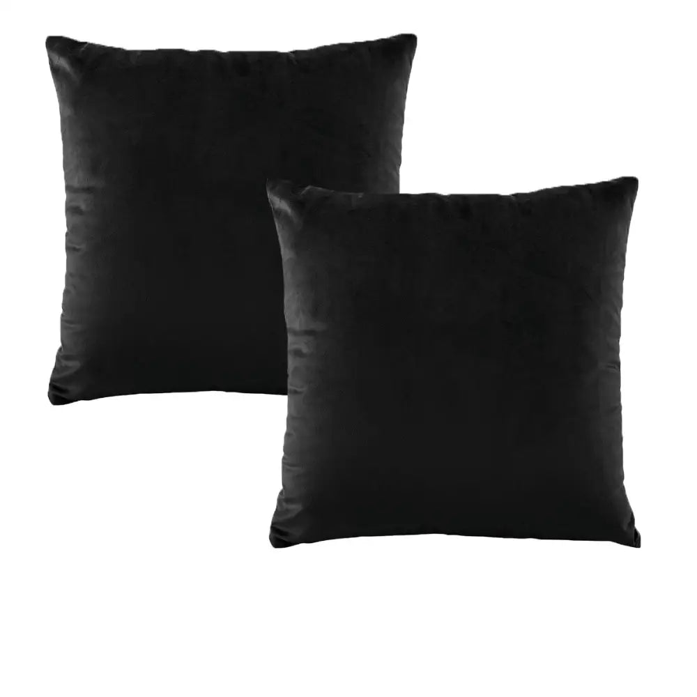 Bianca Pair of Vivid Coordinates European Pillowcases Black 65 x 65 cm - Home & Garden > Bedding > Pillowcases