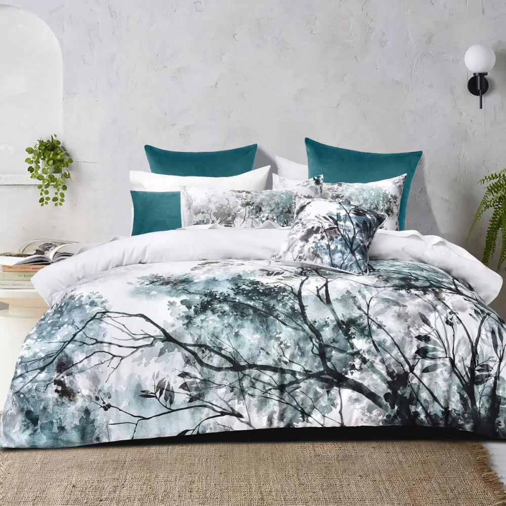 Bianca Sherbrooke White Cotton Sateen Quilt Cover Set Super King - Home & Garden > Bedding > Duvet Covers