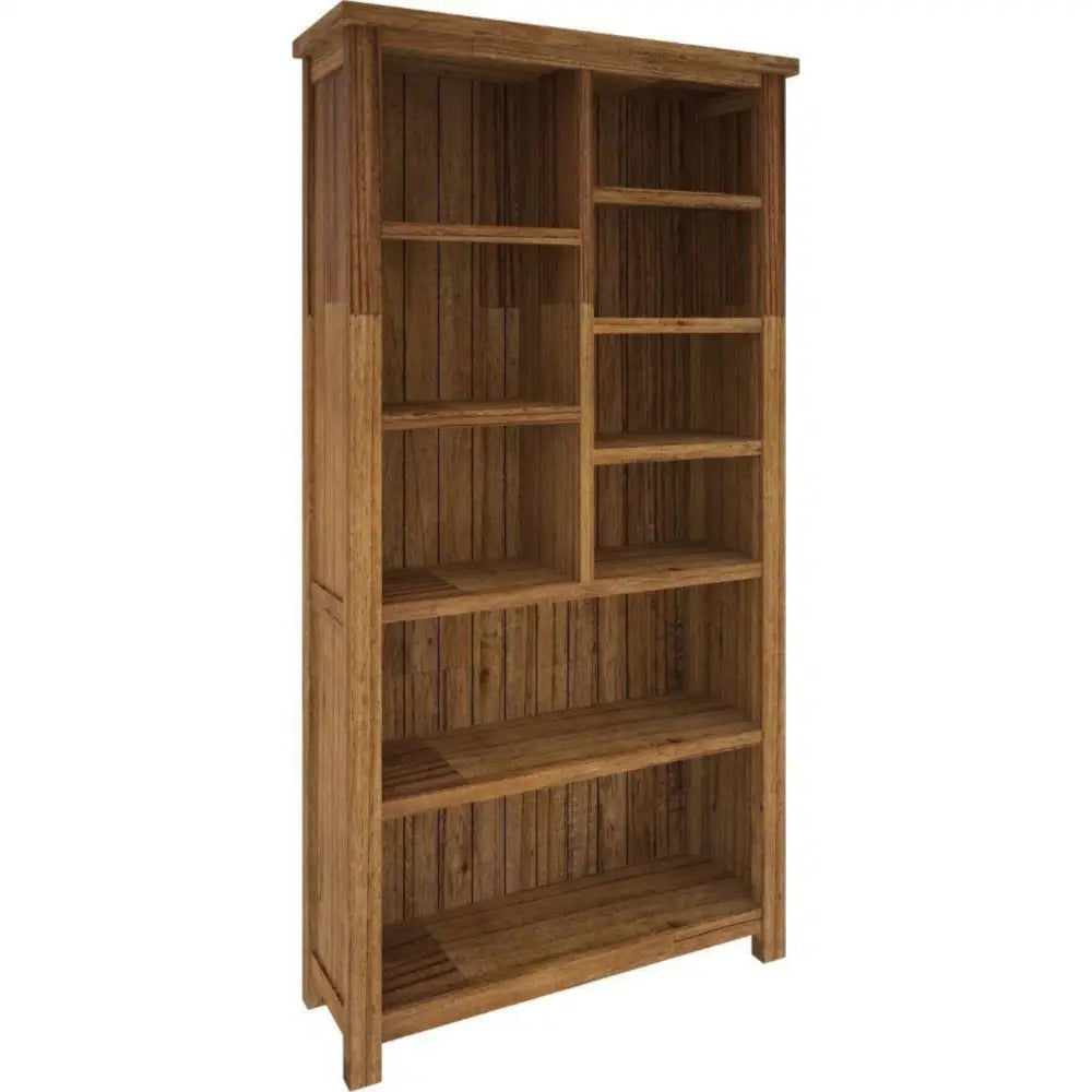 Birdsville Bookshelf Bookcase Display Unit Solid Mt Ash Timber Wood - Brown - Furniture > Living Room
