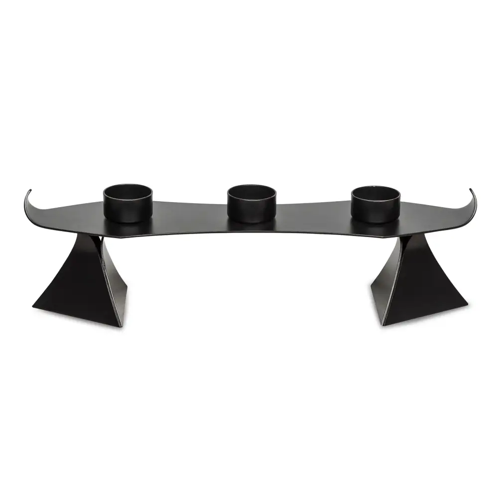 Black Metal Harbour Style Tea Light Candle Holder Stand - Home & Garden > Decor