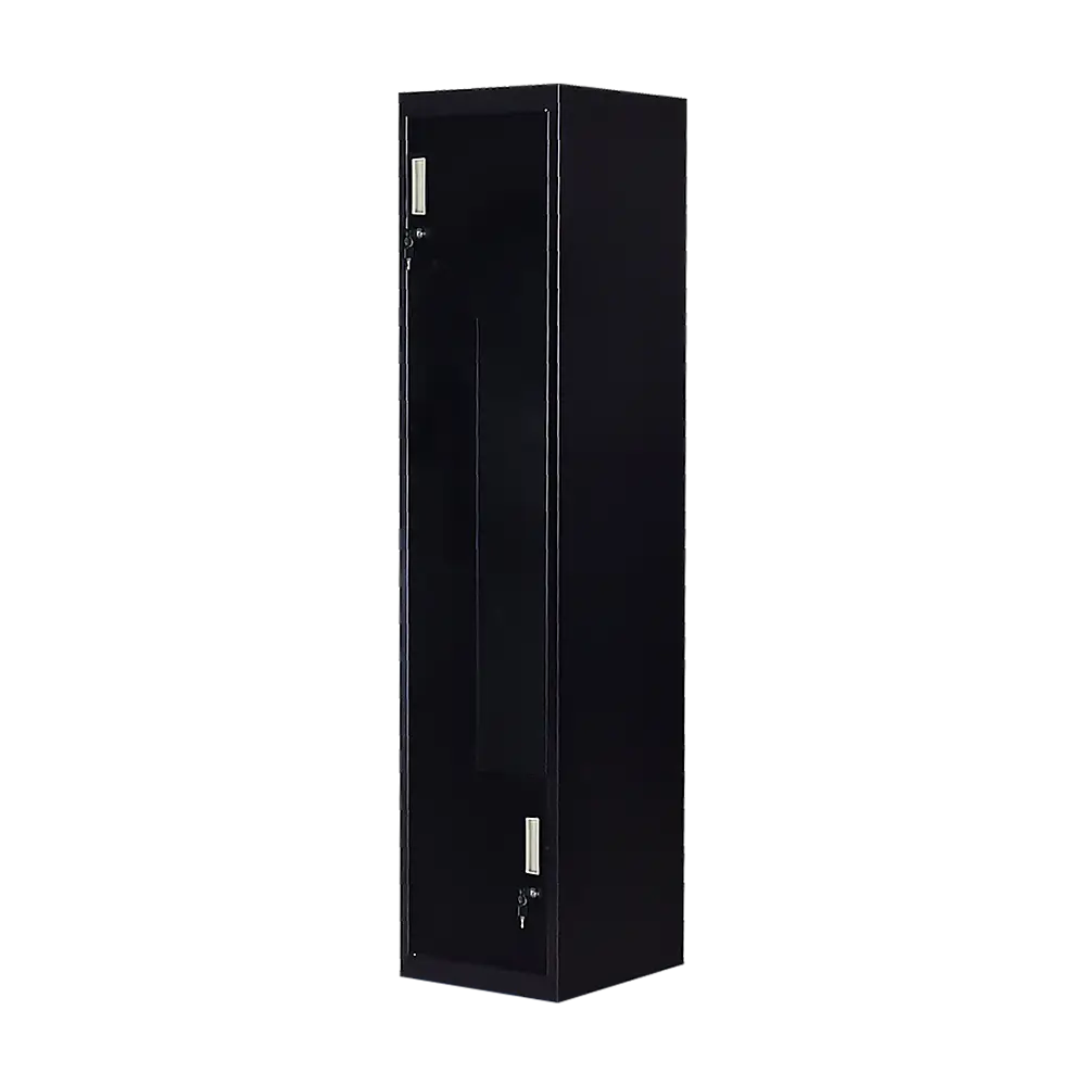 Black Two-Door L-shaped Office Gym Shed Storage Lockers - Furniture > Office > Storage Cabinets