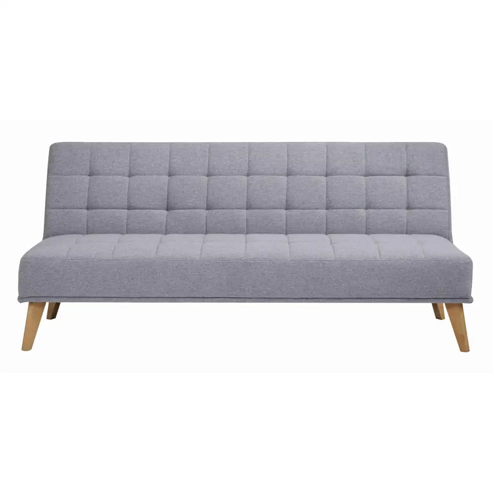 Brando 3 Seater Sofa Futon Bed Fabric Lounge Couch - Grey - Furniture > Sofas