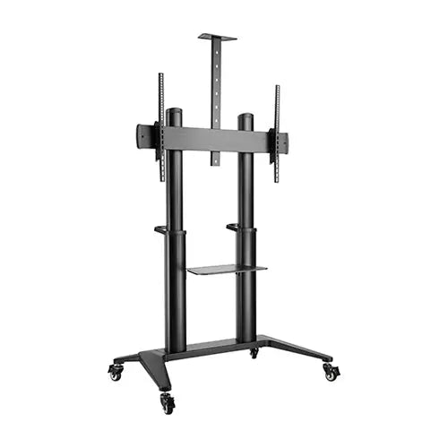 BRATECK Ultra-Modern Large Screen Aluminum TV Cart Fit 70’-120’ Up to 140kg- Black - Audio & Video > TV Accessories