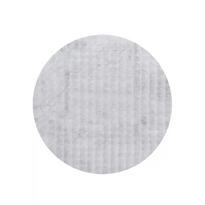 Bubble Silver Round Washable Rug by Rug Culture-200X200CM - ROUND - Home & Garden > Rugs > Round Rugs