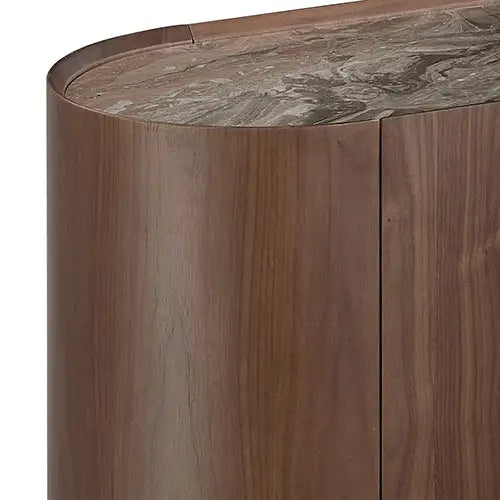 Buffet MDF Melamine Interior Storage In Dark Walnut colour - Furniture > Dining > Buffets & Sideboards