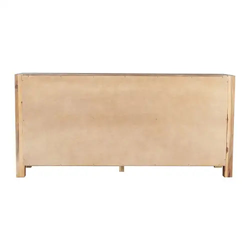 Buffet Sideboard in Oak Colour Constructed with Solid Acacia Wooden Frame Storage with Drawers - Furniture > Dining