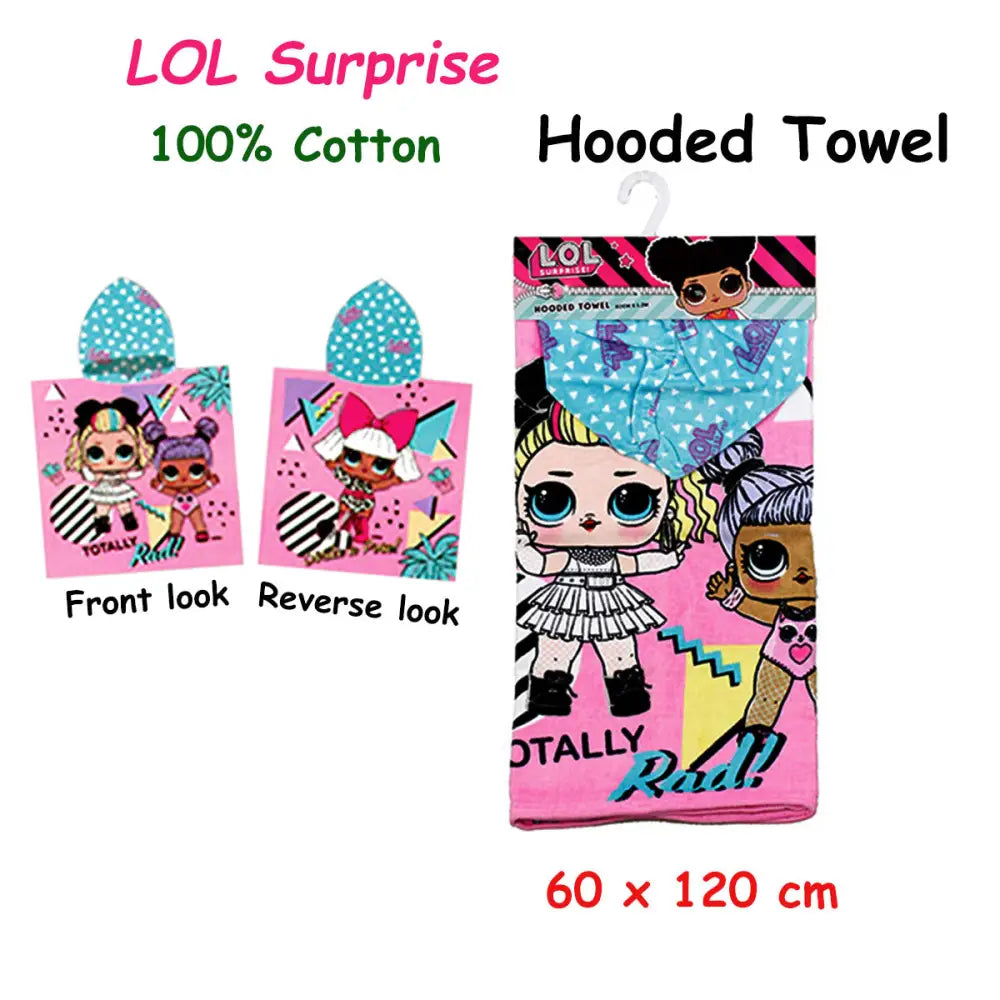 Caprice LOL Surprise Cotton Hooded Licensed Towel 60 x 120 cm - Home & Garden > Bathroom Accessories > Bath Towels &