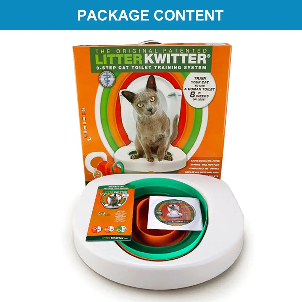 Cat Toilet Training System 3 Step Litter Kwitter Pet Training DVD Instruction - Pet Care > Cat Supplies > Cat Litter