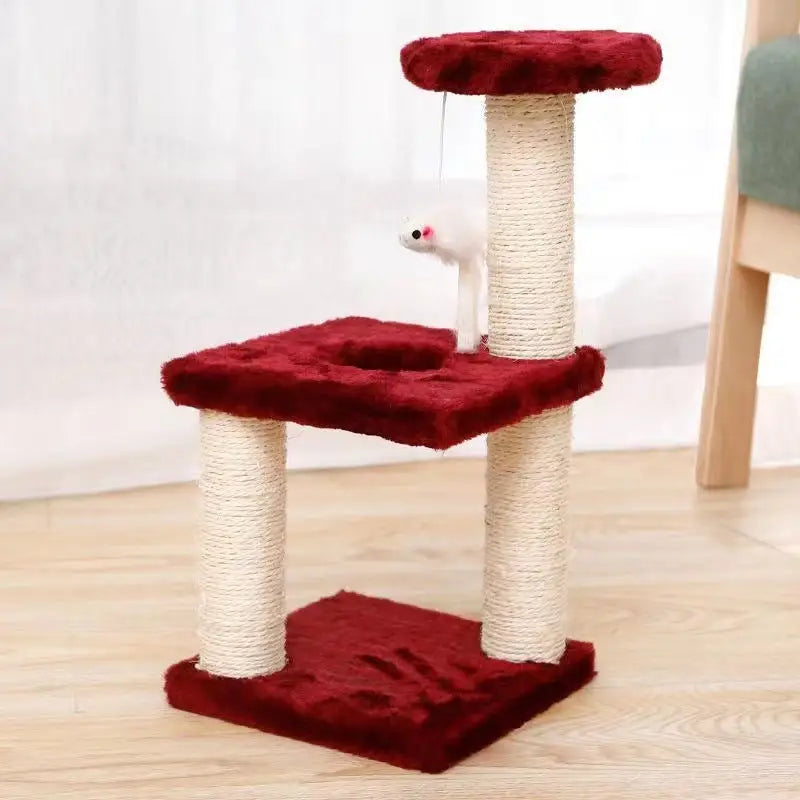 Cat Tree with Two Platforms Scratching Posts and Hanging Mouse Toy 40*15*20cm - Pet Care > Cat Supplies > Cat Furniture