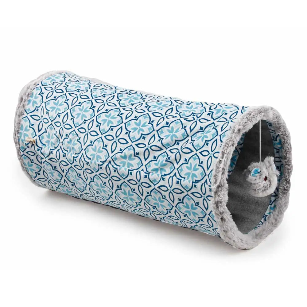 Cat Tunnel Crinkle Toys - Grey Hide + Play Teaser For Indoor + Outdoor Vintage - Pet Care > Toys > Cat Toys