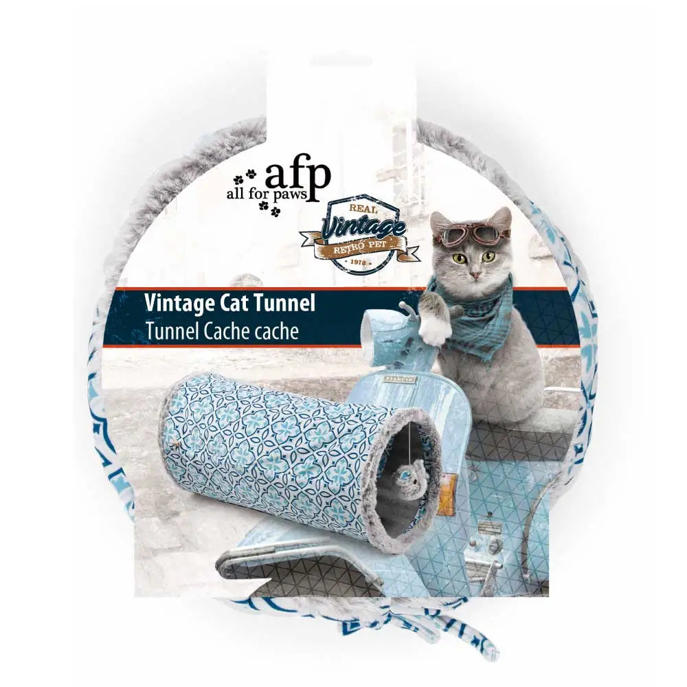 Cat Tunnel Crinkle Toys - Grey Hide + Play Teaser For Indoor + Outdoor Vintage - Pet Care > Toys > Cat Toys