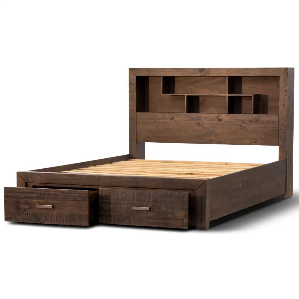 Catmint 5pc Queen Bed Suite Bedside Dresser Bedroom Furniture Package Grey Stone - Furniture > Bedroom > Bedside Tables