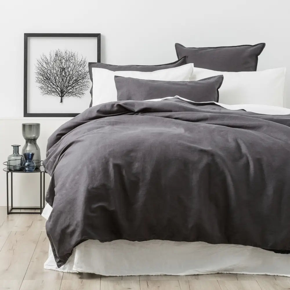 Cavallo Stone Washed 100% Linen Magnet European Pillowcase by Renee Taylor - Home & Garden > Bedding > Pillowcases