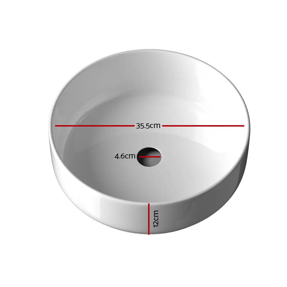 Cefito Bathroom Basin Ceramic Vanity Sink Hand Wash Bowl 35x12cm - Furniture > Bathroom > Sinks