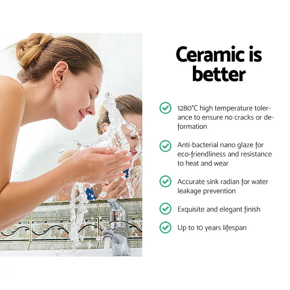 Cefito Bathroom Basin Ceramic Vanity Sink Hand Wash Bowl 41x41cm - Furniture > Bathroom > Sinks