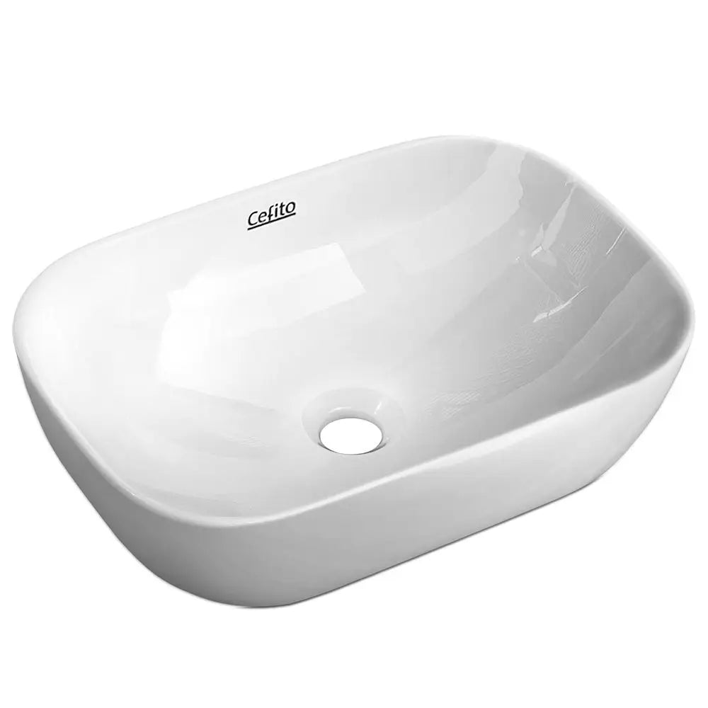 Cefito Bathroom Basin Ceramic Vanity Sink Hand Wash Bowl 46x33cm - Furniture > Bathroom > Sinks